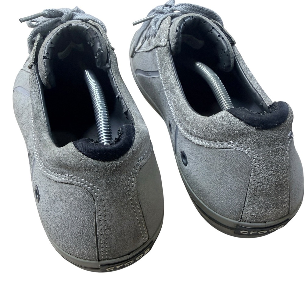 Crocs Devario Lace Up Sneakers Men's Size 12 Brown Suede Rubber Quick Dry Shoes - Picture 6 of 9